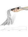 Flogger Cuero Sintético Plateado y Negro