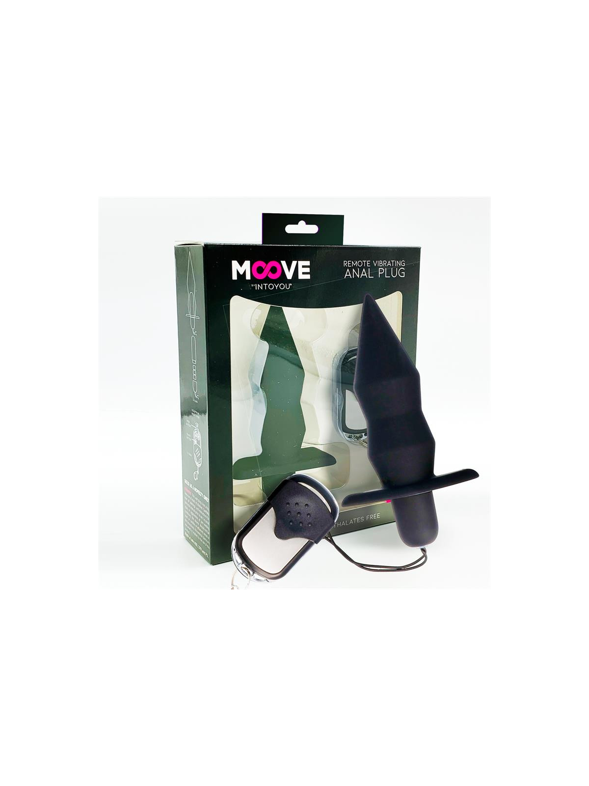 Plug Anal con Vibración y Control Remoto Negro