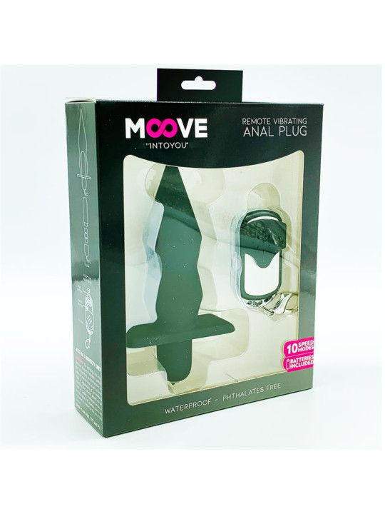 Plug Anal con Vibración y Control Remoto Negro