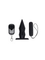 Plug Anal con Vibración y Control Remoto Negro
