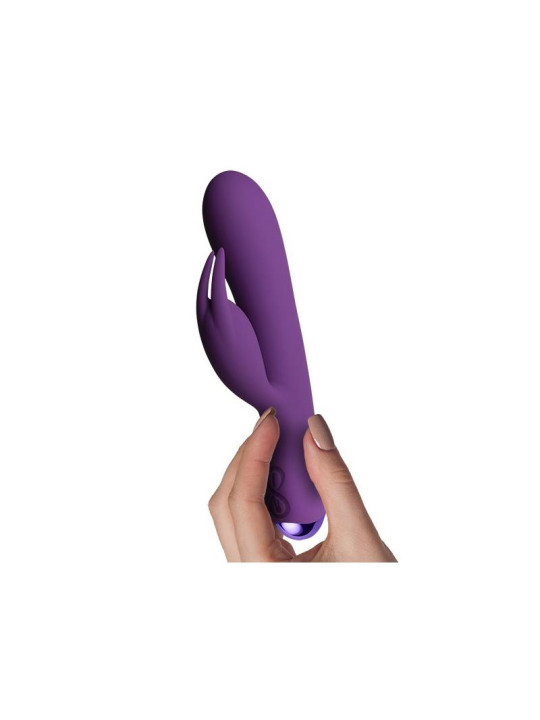 Flutter Rabbit Vibrador con Conejito 2 Motores Púrpura