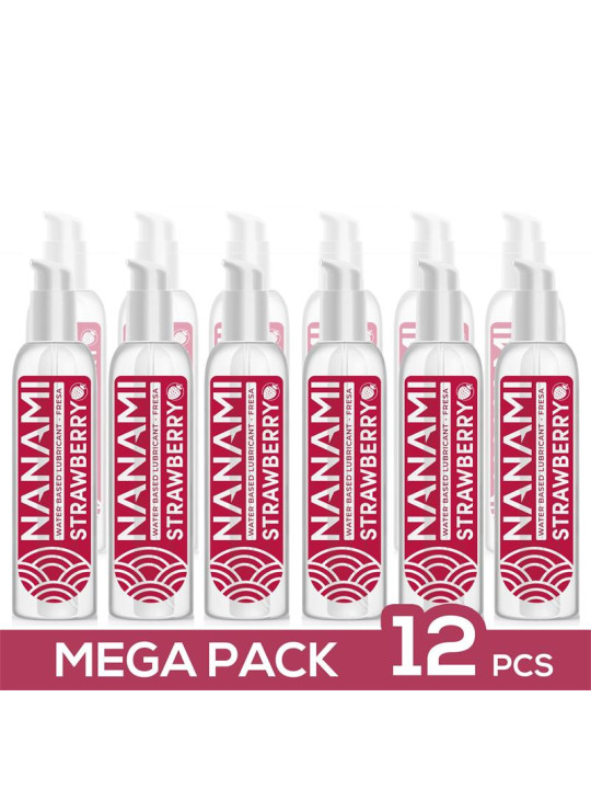 Pack de 12 Lubricante Base Agua Fresa 150 ml
