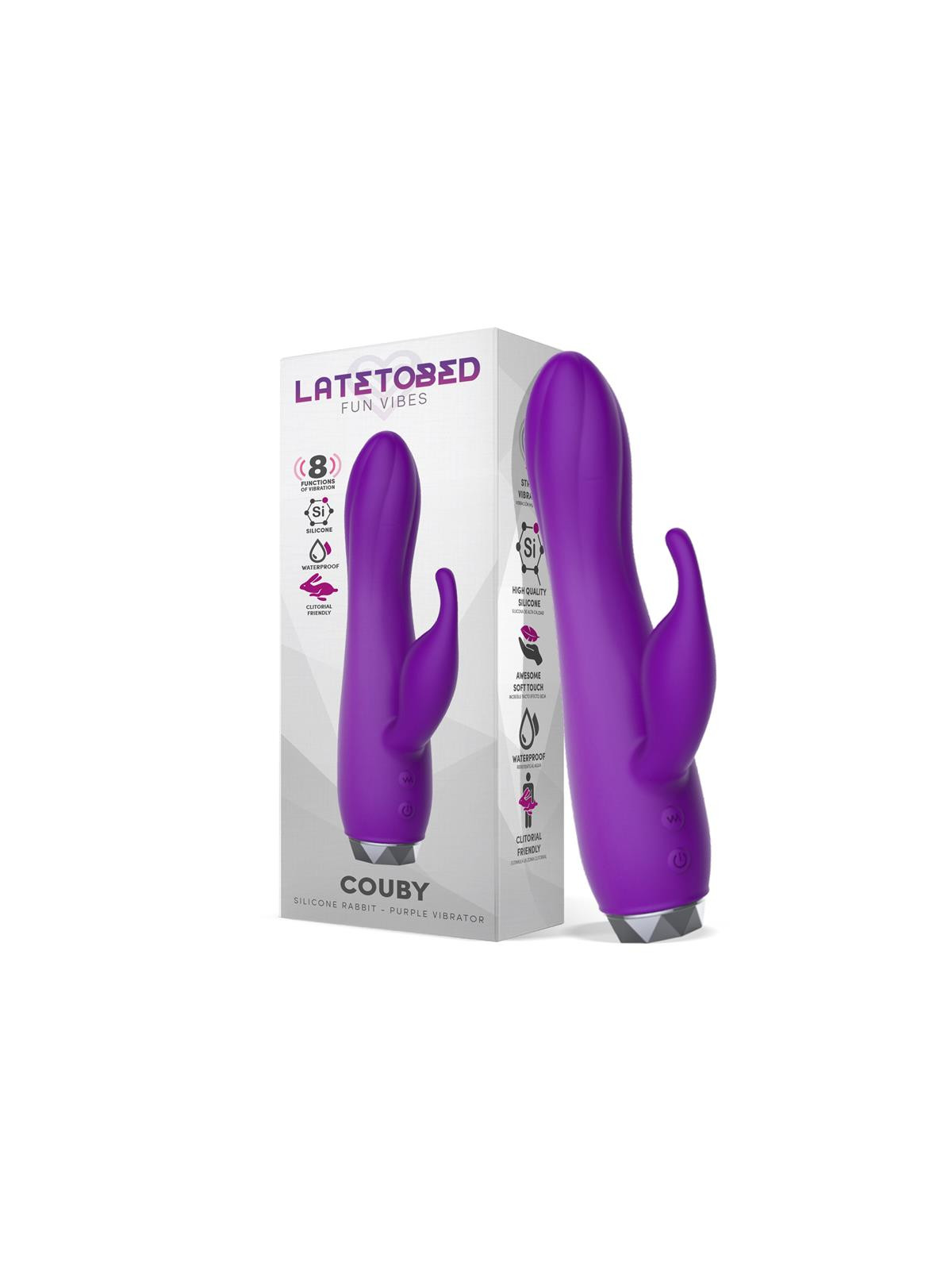 Couby Silicone Rabbit Purple Vibrator