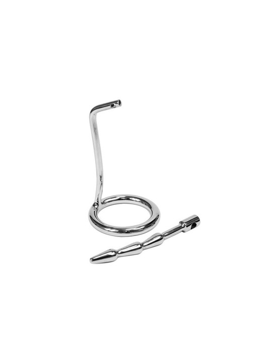 Plug Castidad Pene con Candado Acero Inoxidable