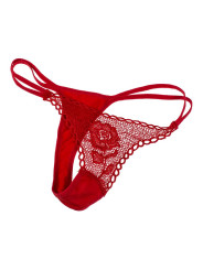 Tanga en Rosa Rojo