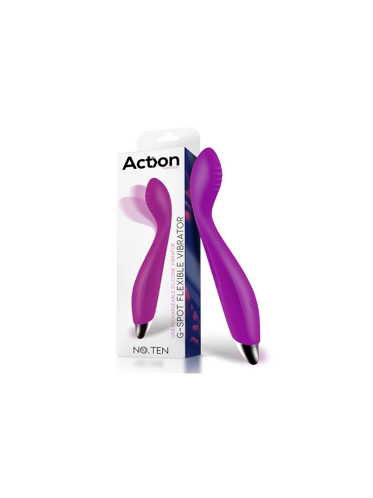 No. Ten Vibrador Hiper-Flexible Punto-G USB Magnético Silicona