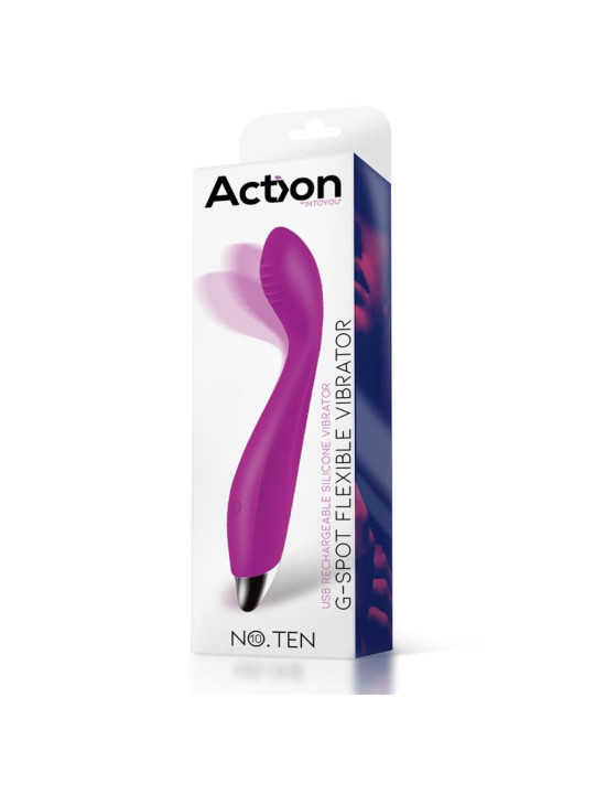 No. Ten Vibrador Hiper-Flexible Punto-G USB Magnético Silicona