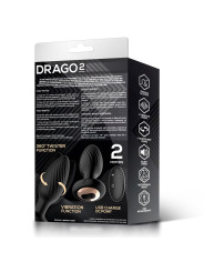 Drago Plug Anal Vibración, Movimiento Twister 360 Grados y Control Remoto