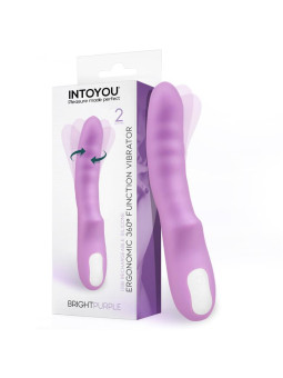 Brightpurple Vibrador y Rotador Doble Motor 360º USB Silicona