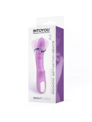 Brightpurple Vibrador y Rotador Doble Motor 360º USB Silicona