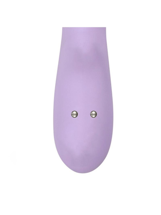 Brightpurple Vibrador y Rotador Doble Motor 360º USB Silicona