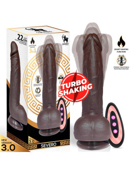 Severo Dildo Realista Turbo Shaking Thrusting, Rotación 360º Control Remoto Efecto Calor