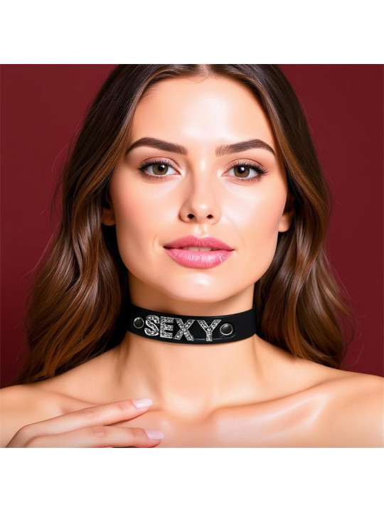 Collar Cuero Vegano Sexy Talla Única