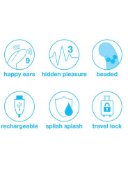 Vibrador Rotador Beaded Punto-G Purpura